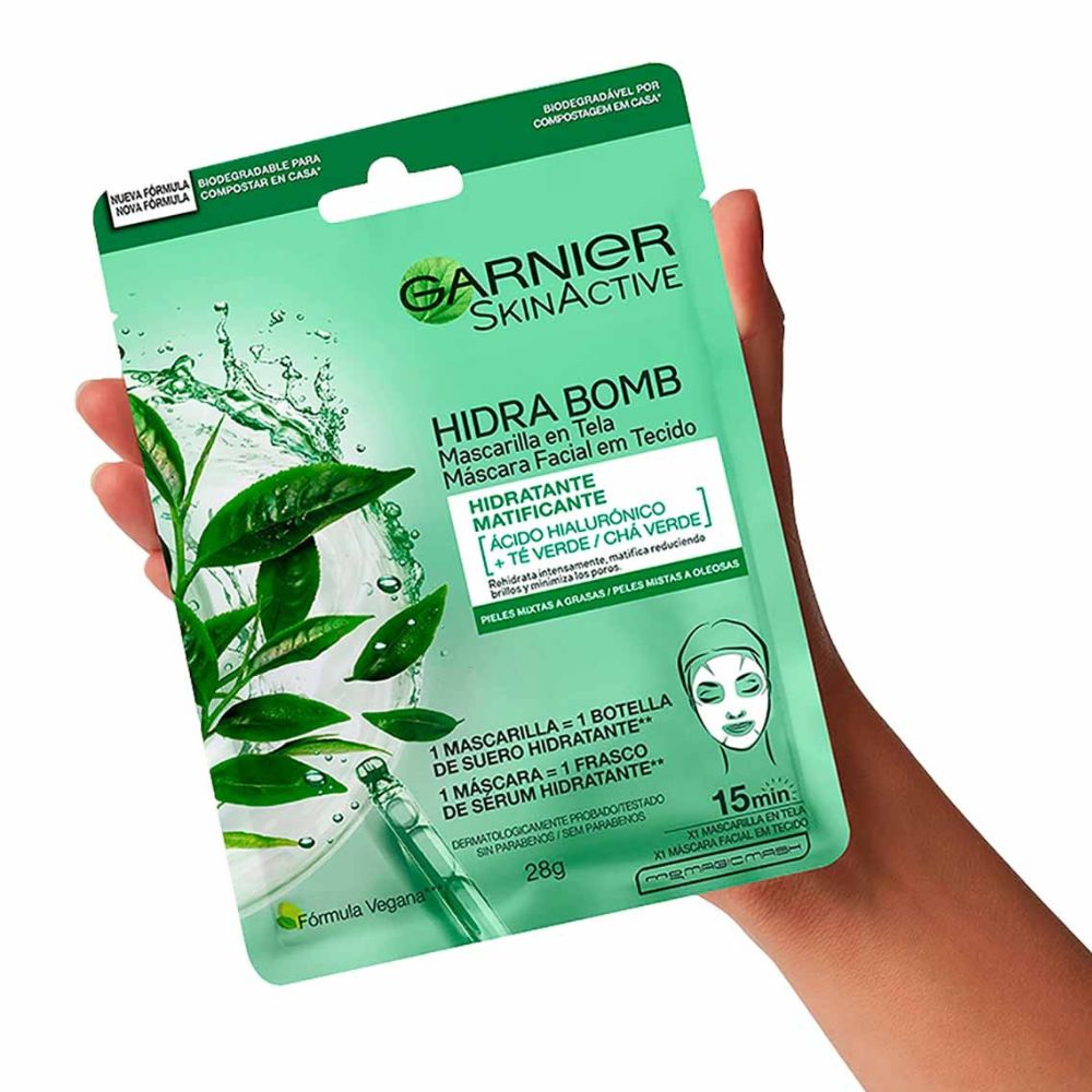 Mascarilla Facial Garnier SkinActive Te Verde Matificante 28gr