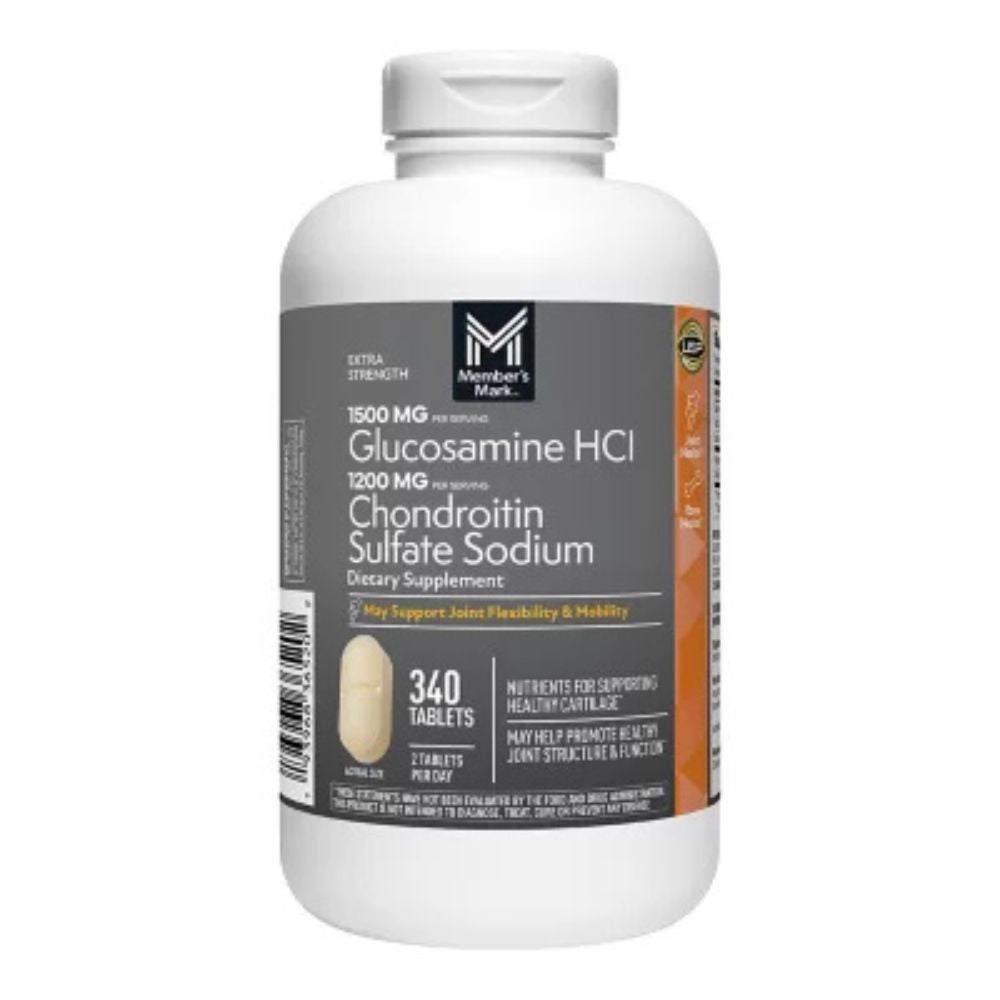 Member´s Mark Glucosamine HCI 1500mg Chondroitin Sulfate Sodium 1200mg 340 Tablets