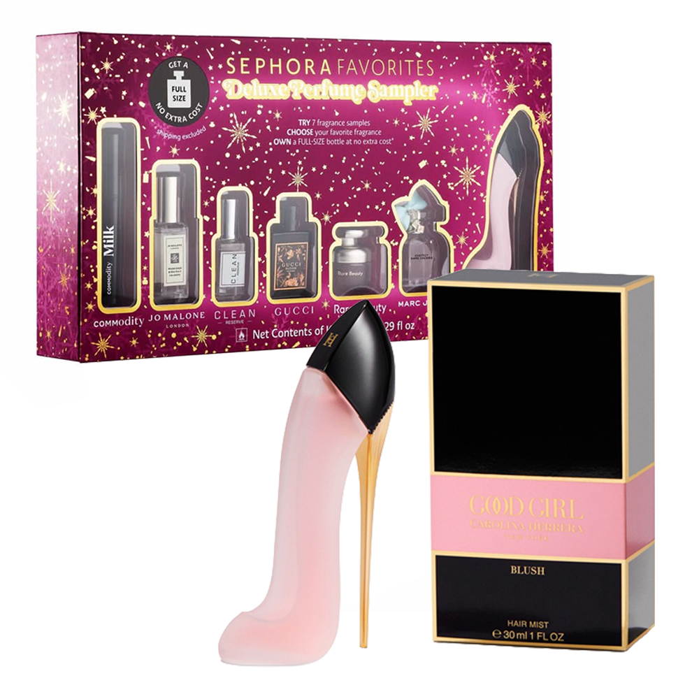 Carolina Herrera Good Girl Blush Eau De Parfum For Woman 30ml + Sephora Favorities Deluxe Perfume 7 Mini Perfumes