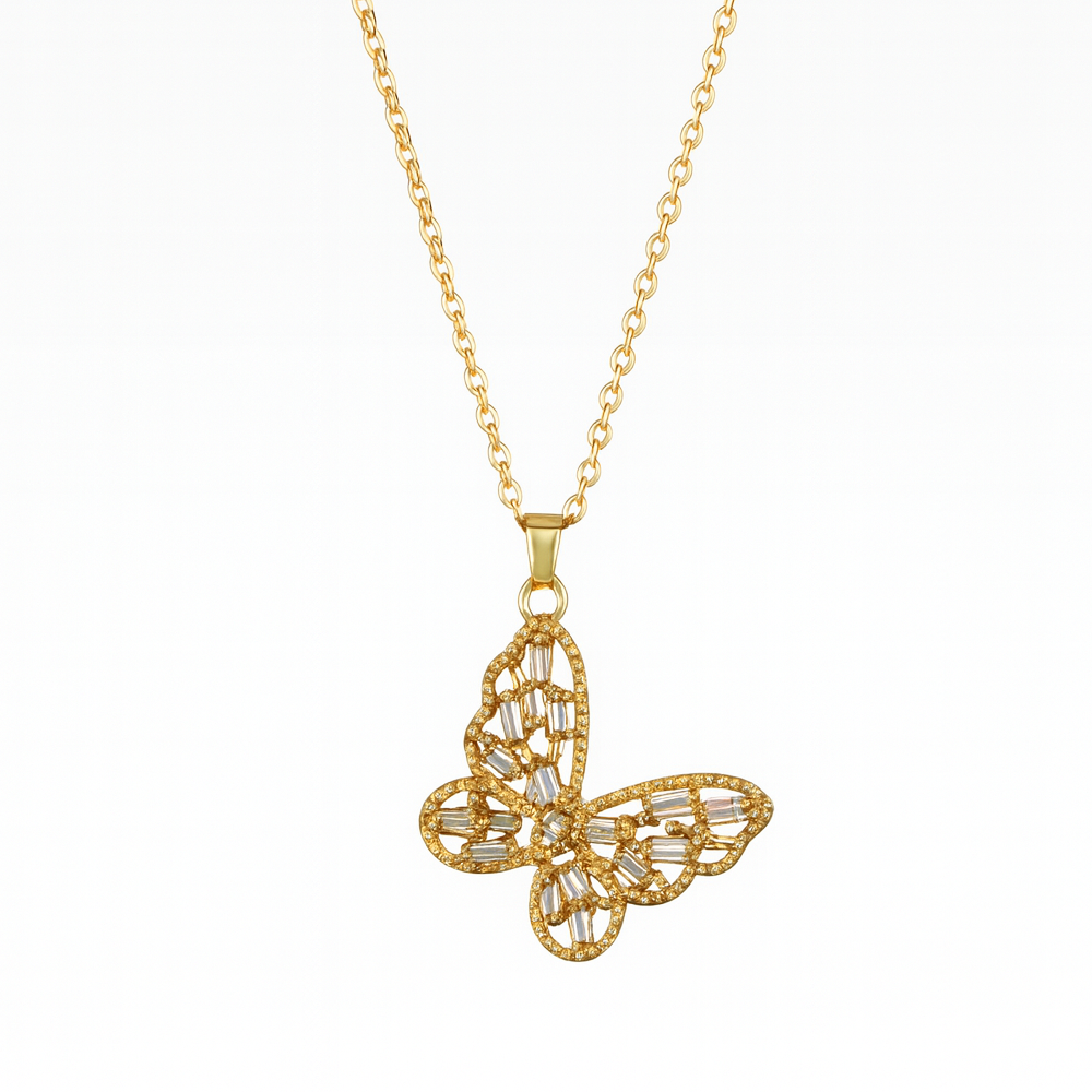 Guess Set De Collar y Zarcillos Mariposa