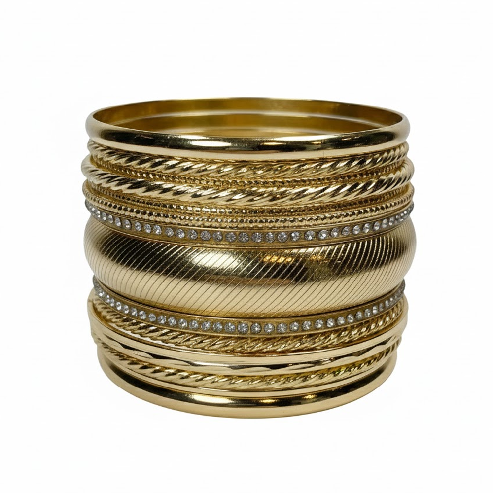 Guess Set De Pulseras Golden