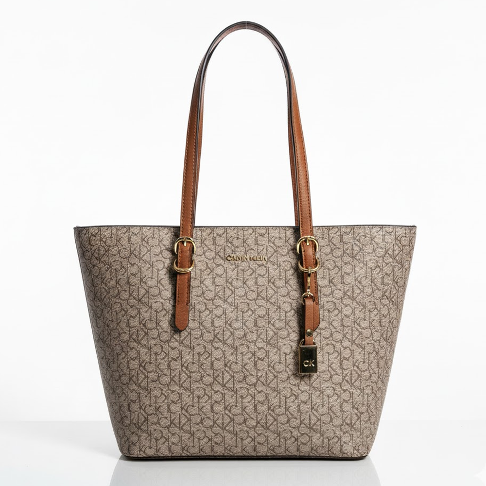 Calvin Klein Cartera Logo Crema