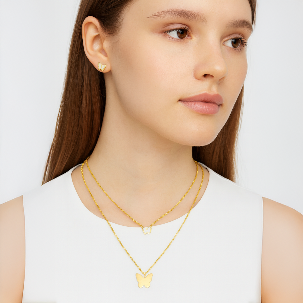 DKNY Set Zarcillos y Collar para Damas