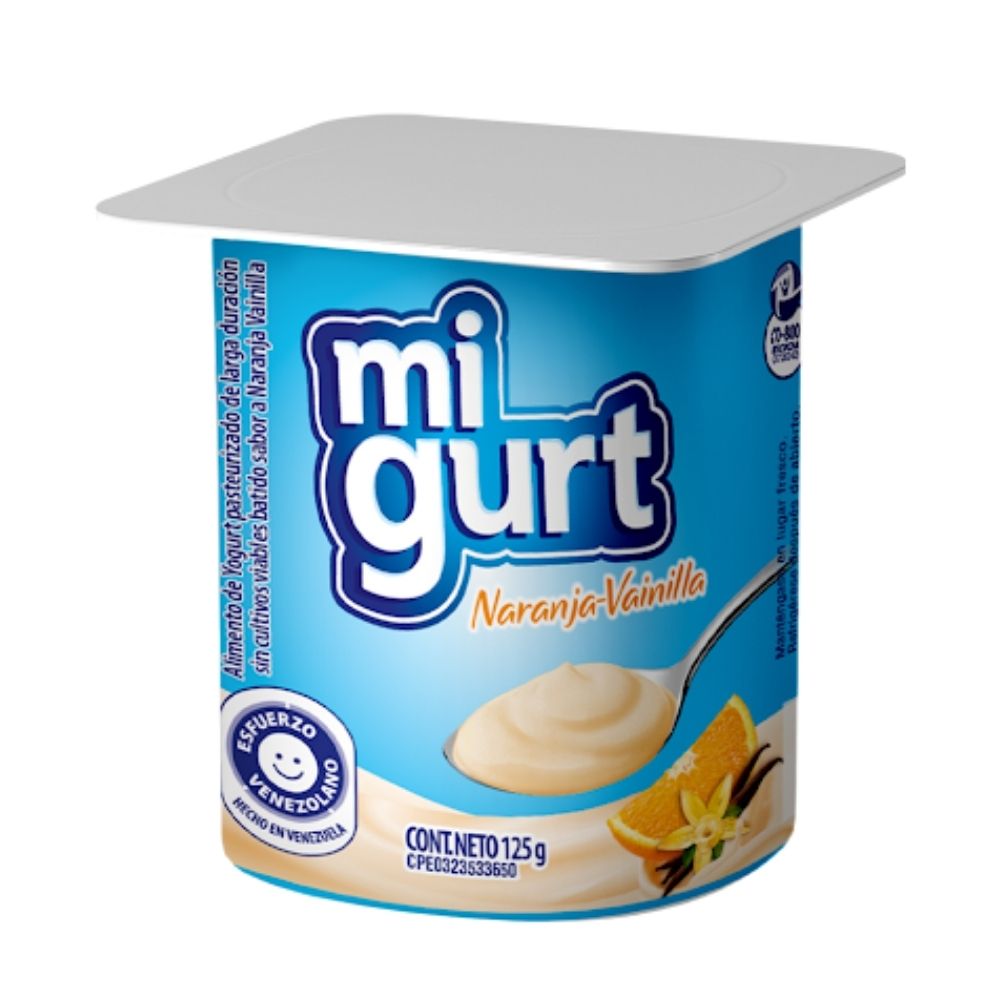 Migurt Yogurt Batido Sabor Naranja Vainilla 125gr