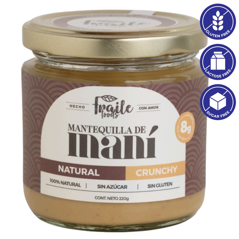 Fraile Foods Mantequilla de Mani Natural Crunchy 200g