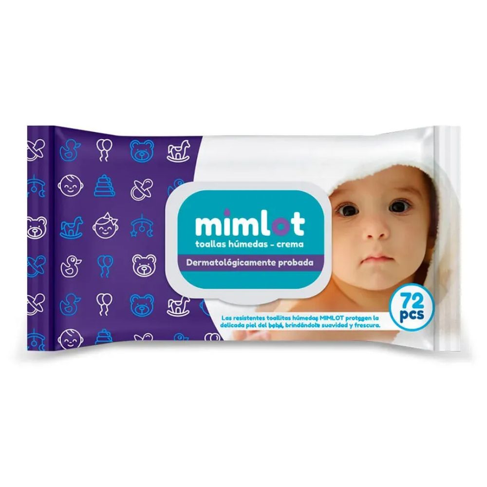 Mimlot Toallas Húmedas Crema 72 Pcs