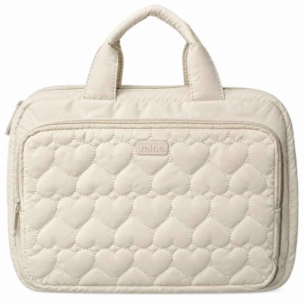 Mine Set Cream Small Travel Organizer + 2 Bottles