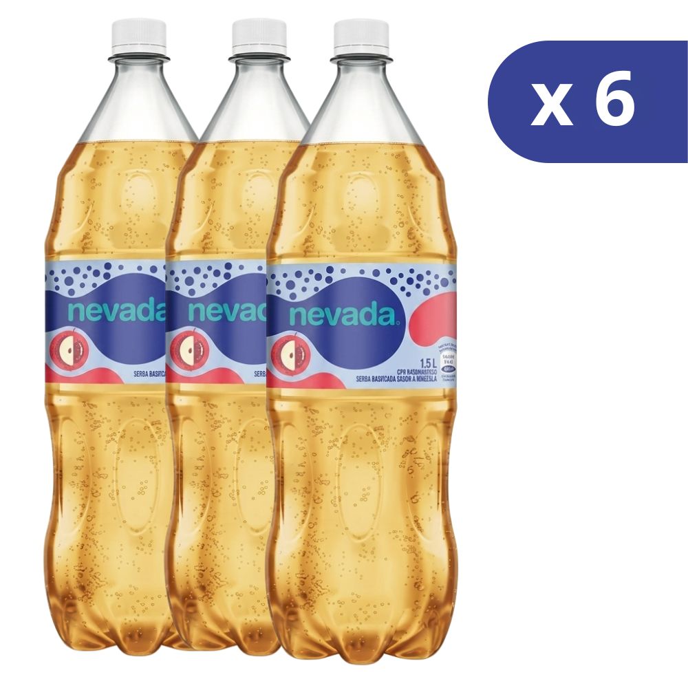 Nevada Agua Gasificada Manzana Pet 1.5 Litro 6 und