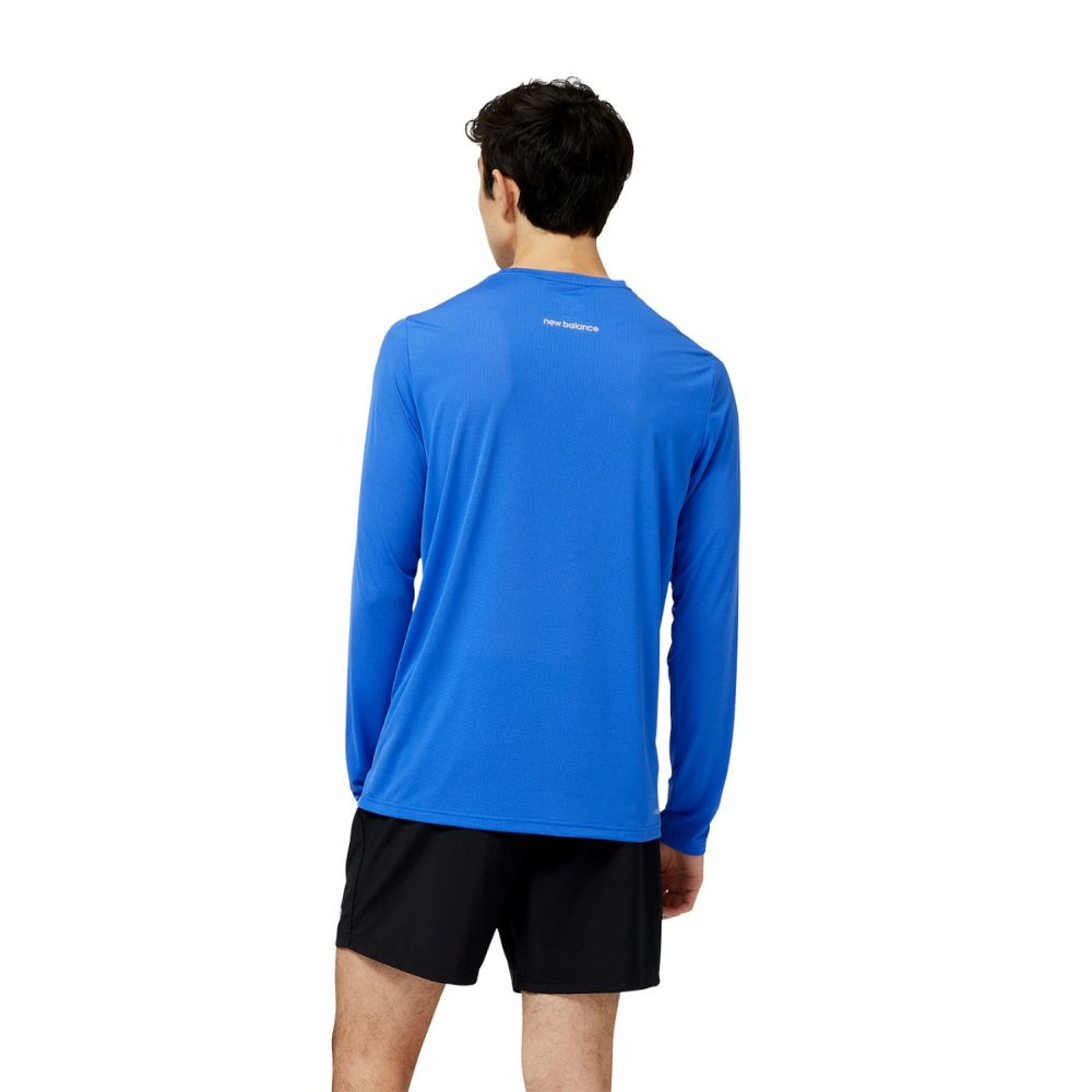 New Balance Camiseta Manga Larga Accelerate Para Caballero Azul
