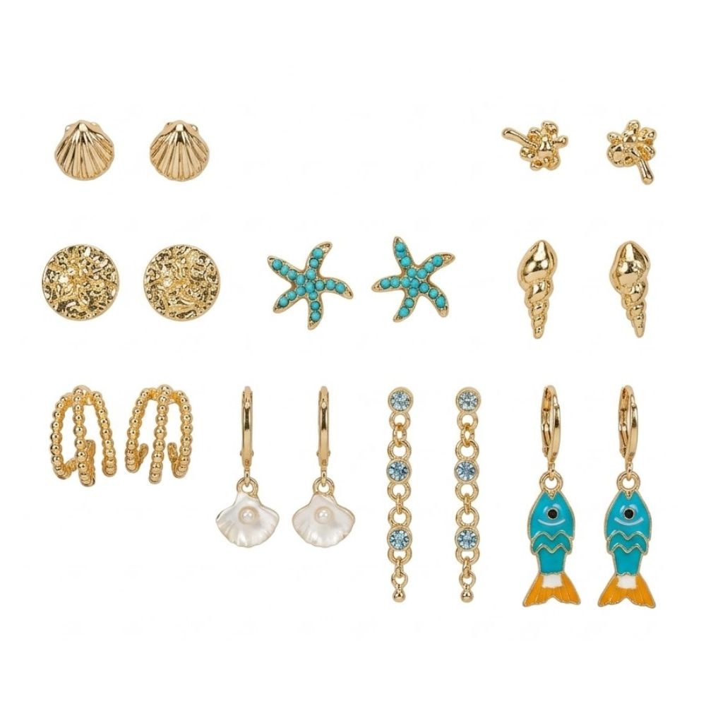Nicole Miller Set de Zarcillos 9 Pares
