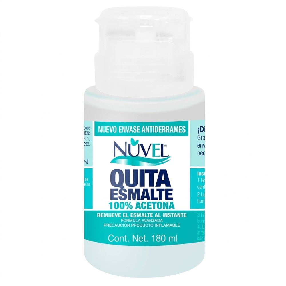 Nuvel Quita Esmalte 100% Acetona 180ml