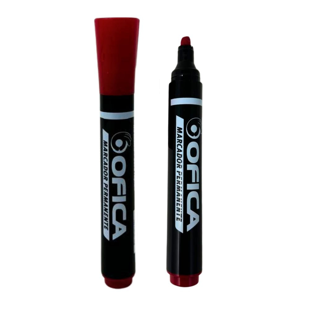 Ofica Marcador Permanente Color Rojo 1 Und