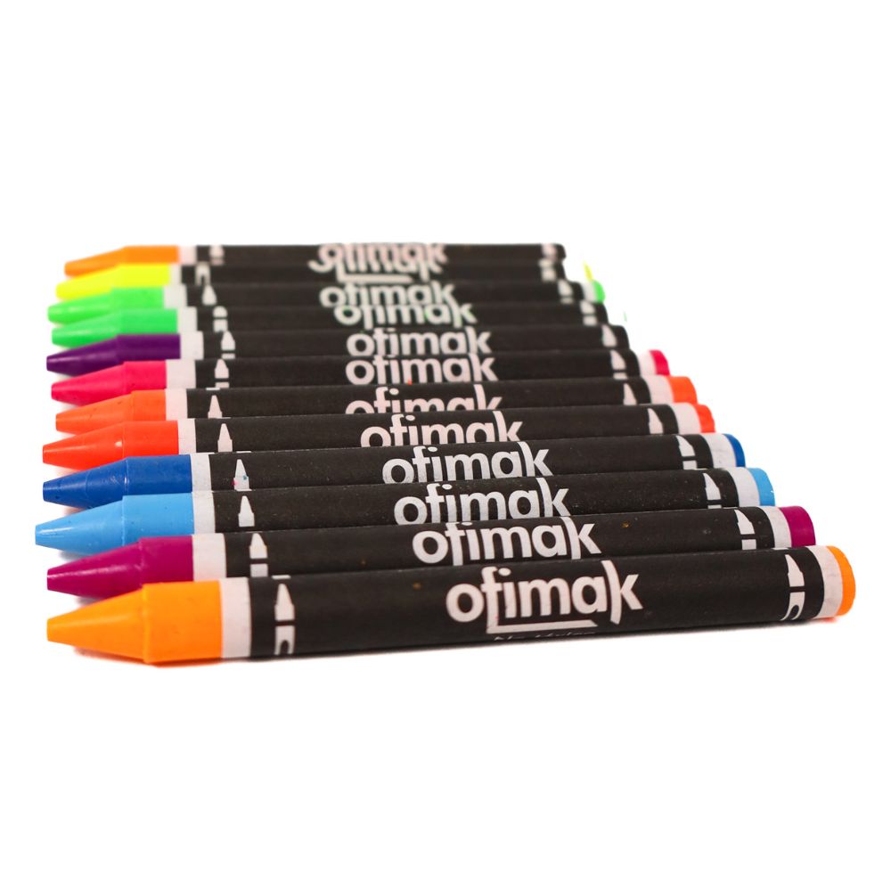 Ofimak Crayones de Cera Neon 12 Und