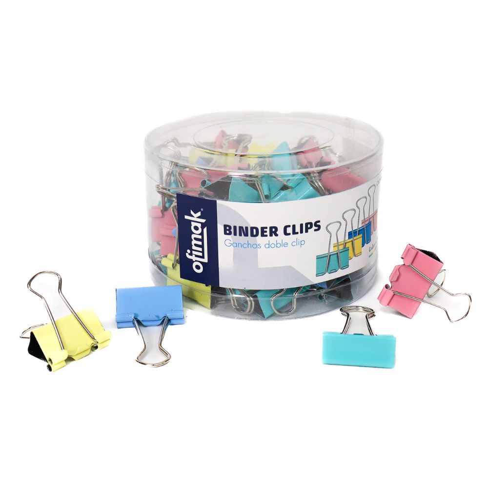 Ofimak Ganchos Doble Clip Colores Pasteles 40 Und