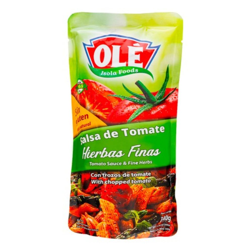 Olé Salsa De Tomate Con Hierbas Finas Pouch 340gr