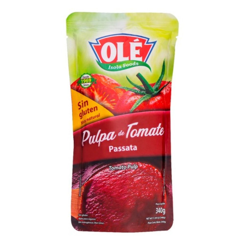 Olé Salsa Passata Pulpa De Tomate Pouch 340gr