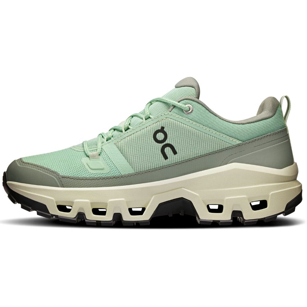 On Zapatos Trail Para Damas Cloudrock Low Waterproof Mineral Aloe