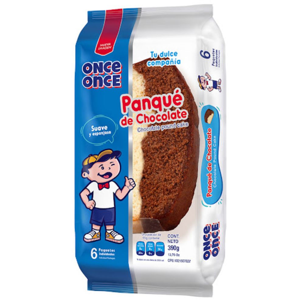 Once Once Panque De Chocolate 65 grs x 6 und 390 grs