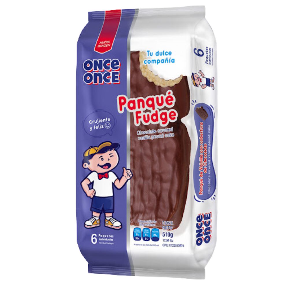 Once Once Panque Fudge 6 Und 510gr