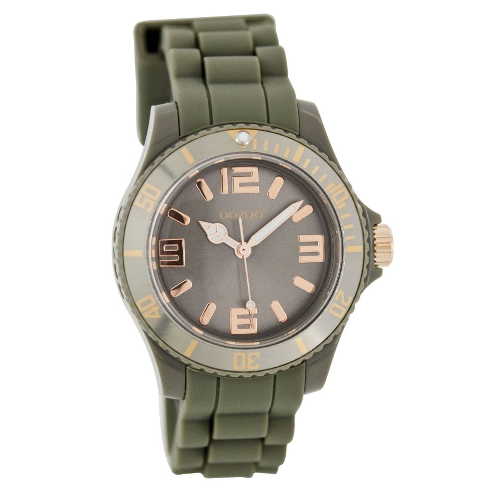 Oozoo Reloj Deportivo Correa De Silicone Unisex Military Green