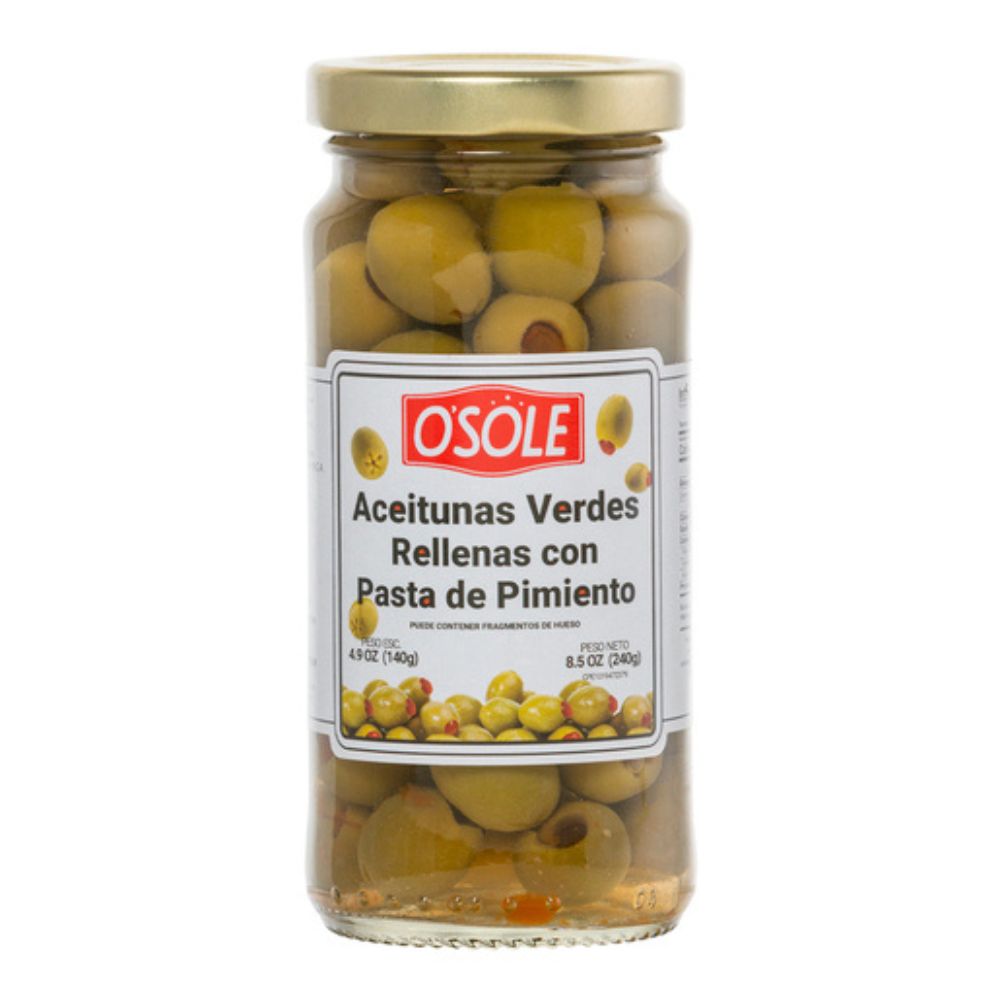 Osole Aceitunas Verdes Rellenas Con Pasta De Pimento 240gr
