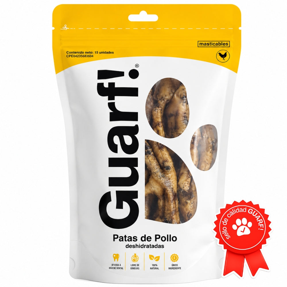 Guarf Snack Para Perros Patas de Pollo 15 Unds