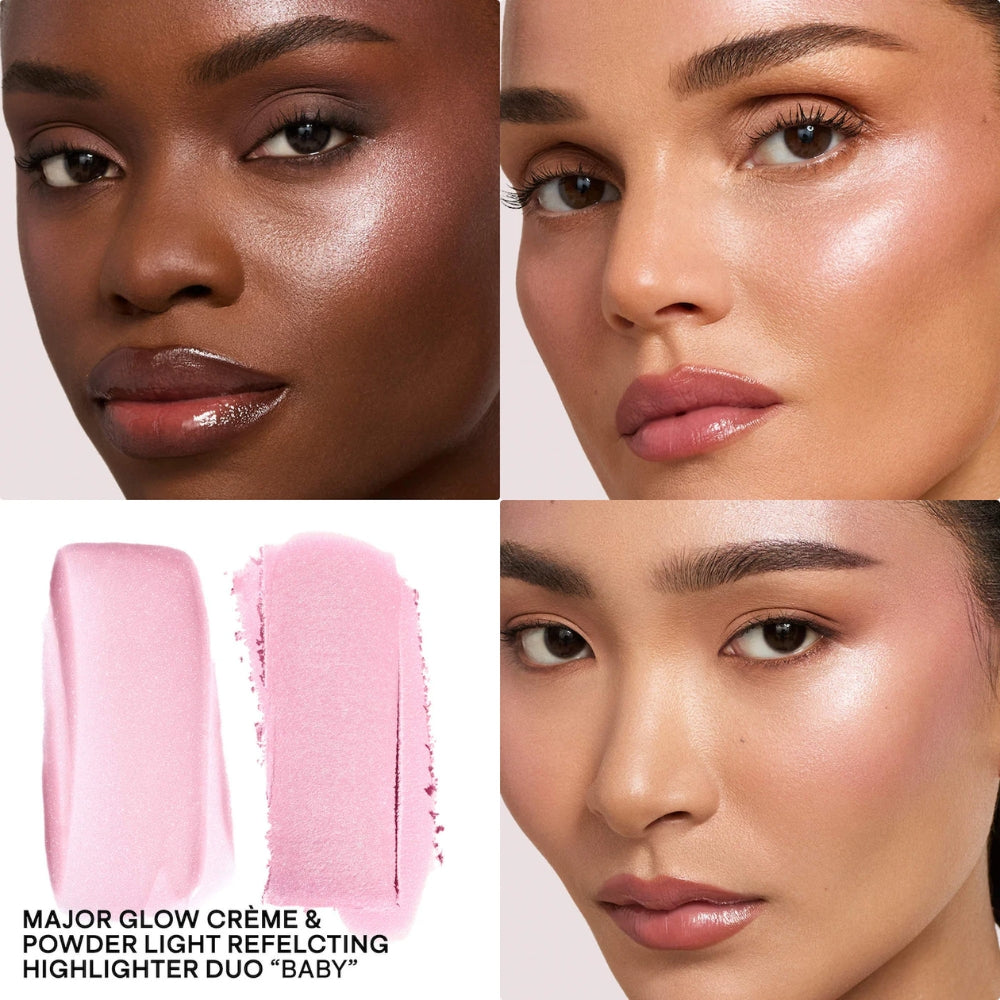Patrick TA Highlighter Major Glow Creme & Powder Light Reflecting Highlighter Duo Color Baby 10gr