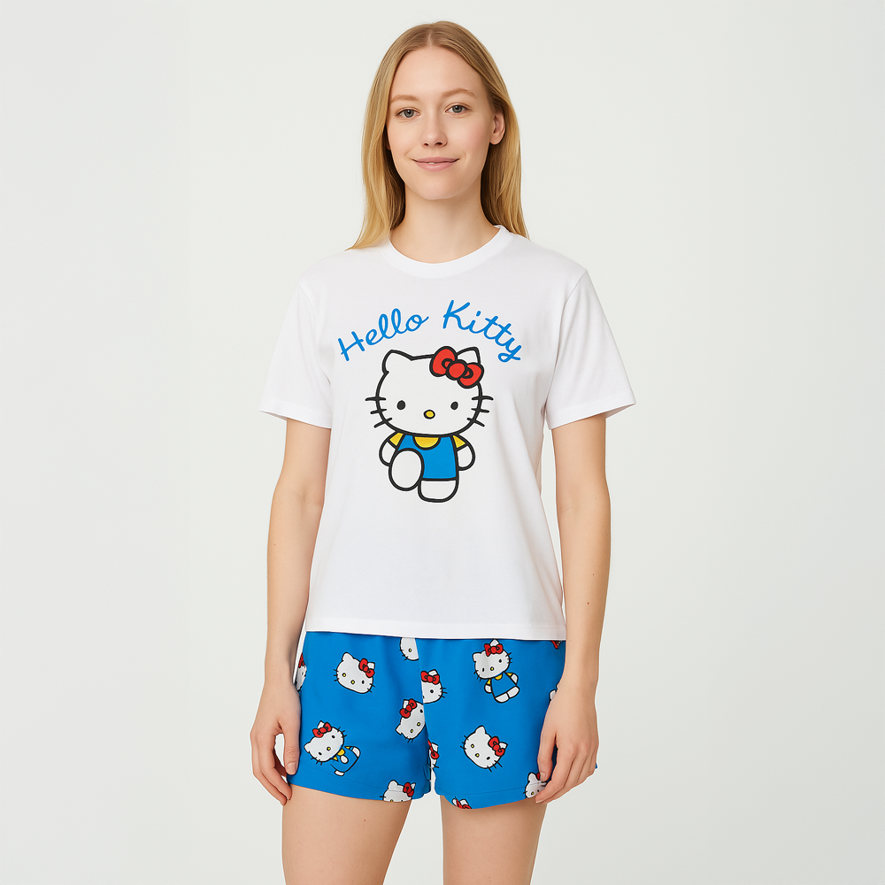 Hello Kitty Tee & Short Pijama Set Ivory