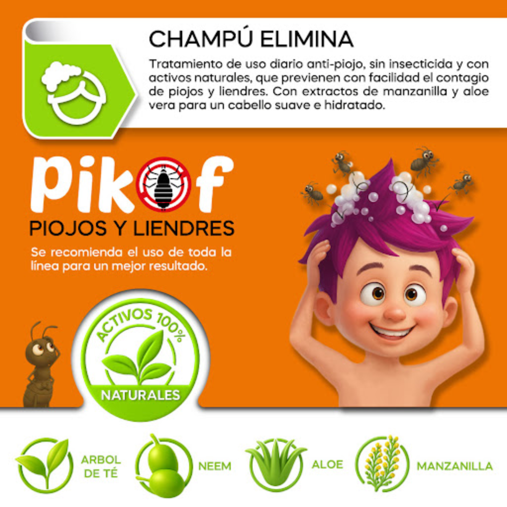 Pikof Protección Contra Piojos Paso 2 "Previene" Champú 120ml