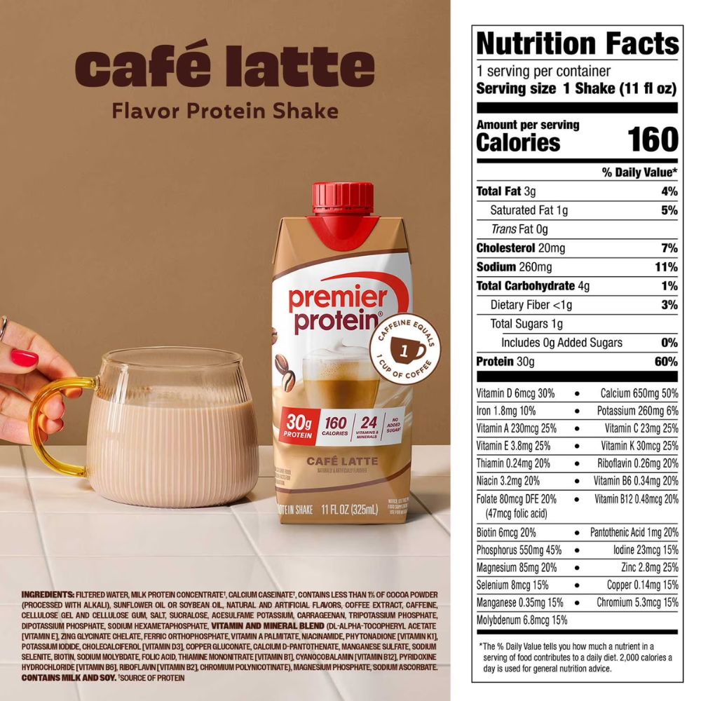 Premier Protein Cafe Latte 30g Pack 5 Und