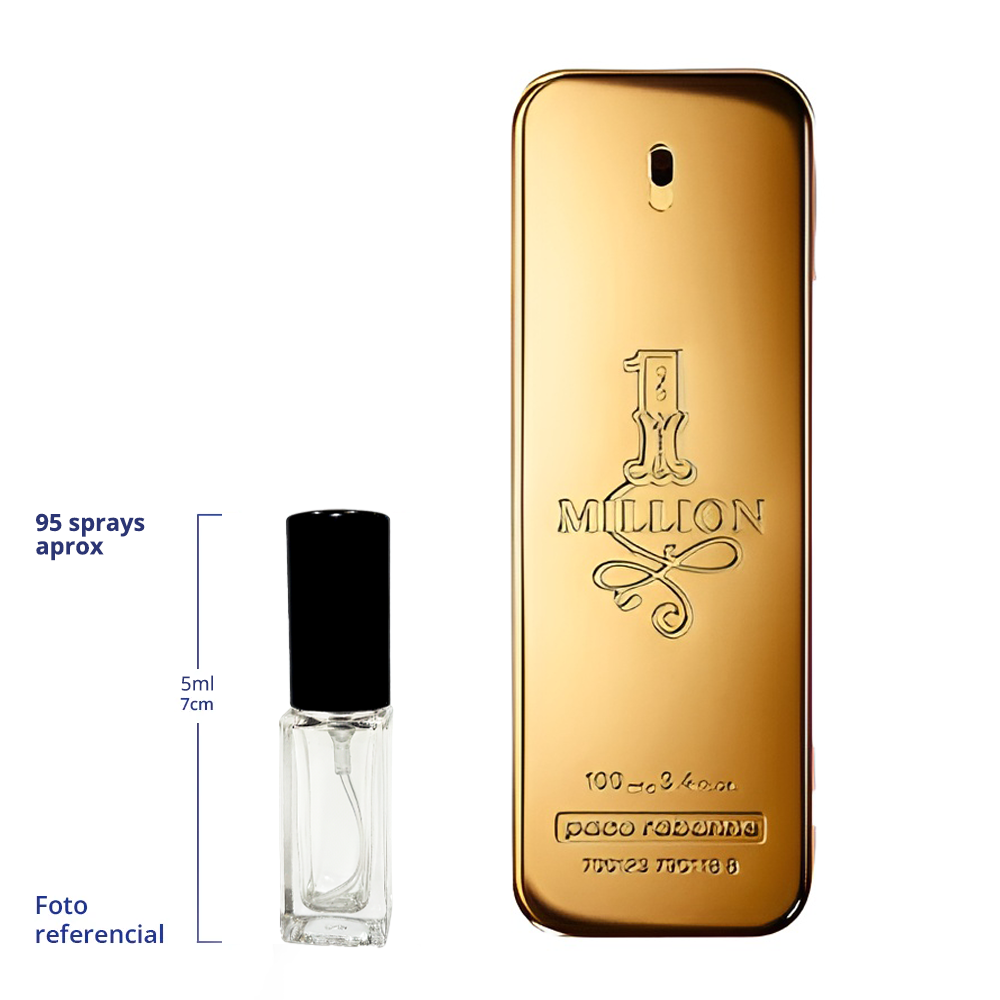 Paco Rabanne 1 Million Decant Travel Size 10ml 95 a 150 Spray Aprox Eau de Toilette For Men
