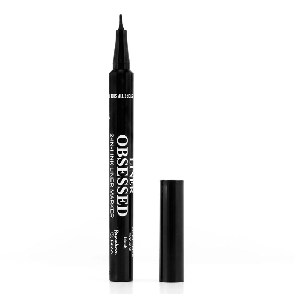Palladio Delineador De Ojos Liner Obsessed 2en1 Blackest Black 1ml