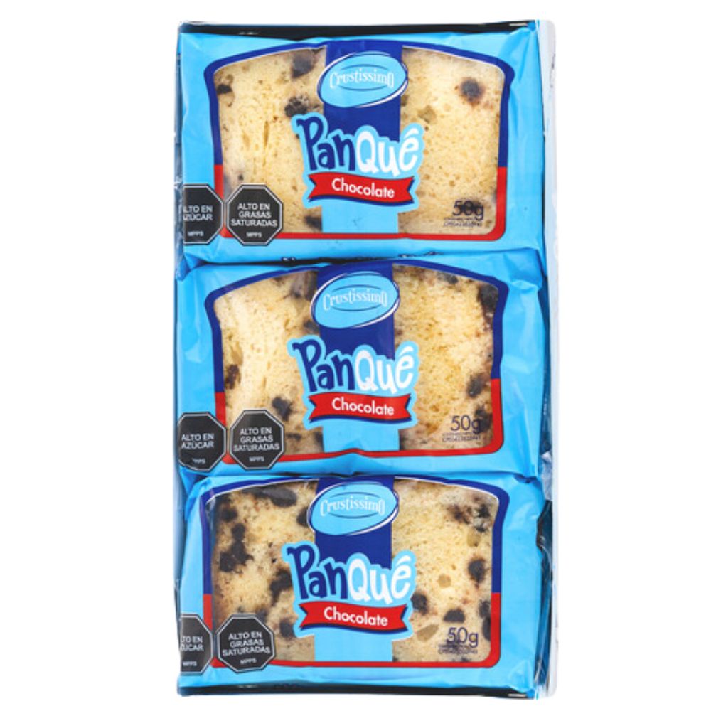 Crustissimo Panque Chocolate 12 Unidades 600gr