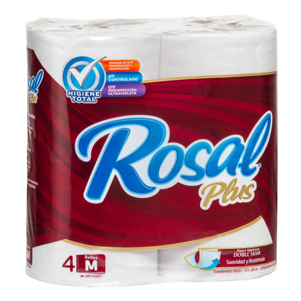 Rosal Plus Papel de Baño 300 hojas 4 und M
