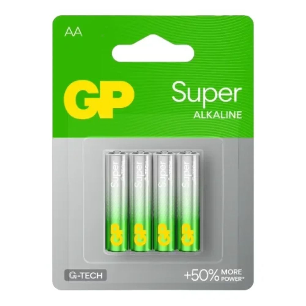 Pilas Gp Super Alcalina AA-Mod-GP15A-2U4 Blíster 4 Und