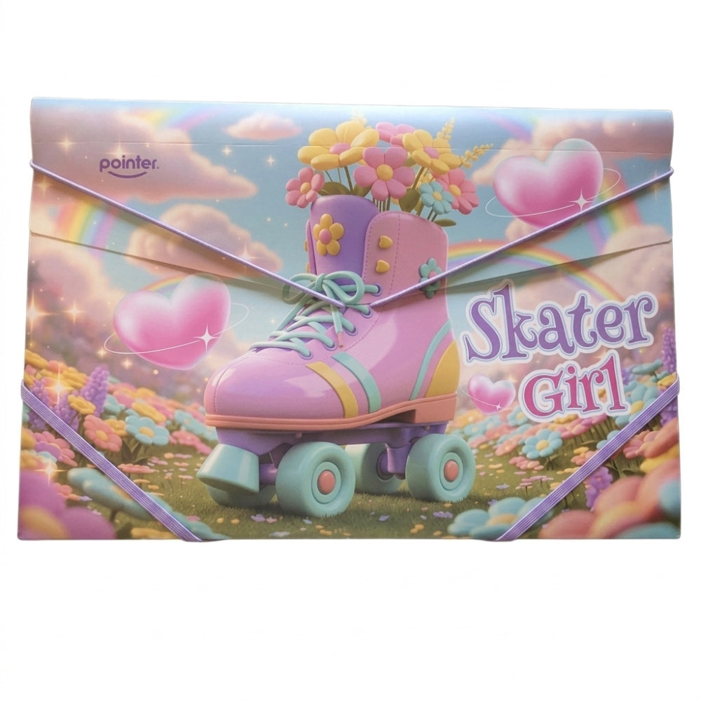 Pointer Carpeta Horizontal Con Liga Skater Girl
