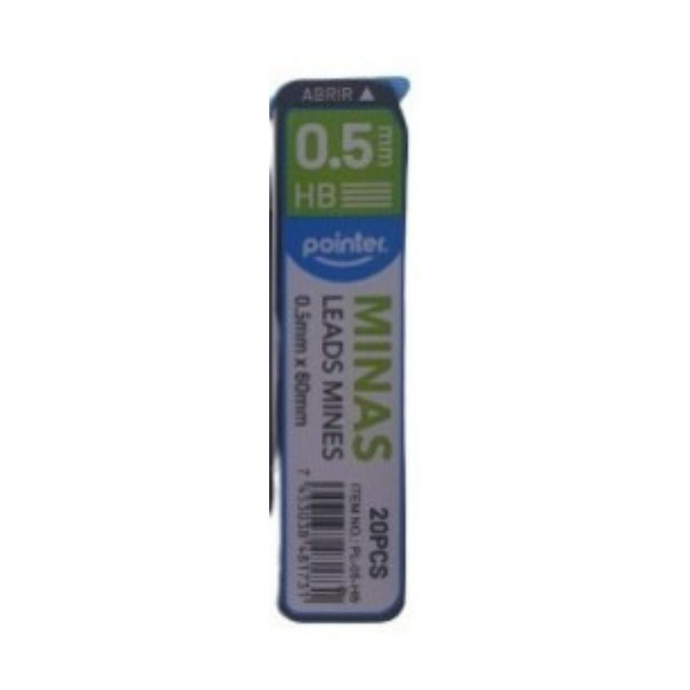Pointer Minas De Repuestos 0.5mm HB 1 Und x 20 Minas