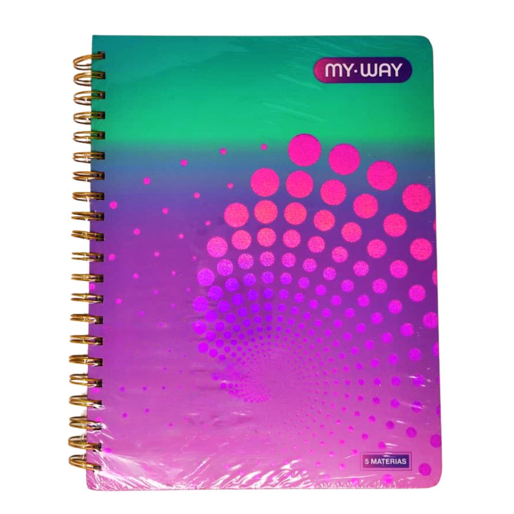 Pointer Libreta Espiral My Way 5 Materias Diseños Variados