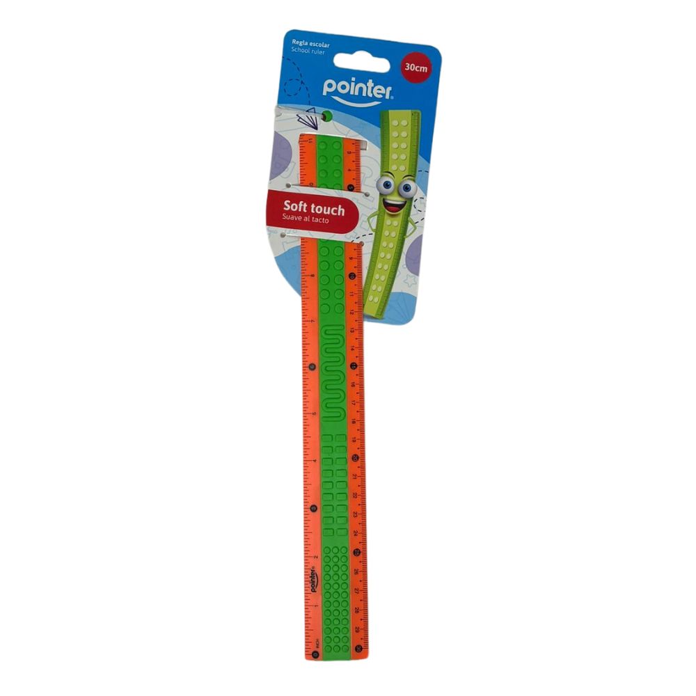 Pointer Regla Escolar Diseño Lego 30cm