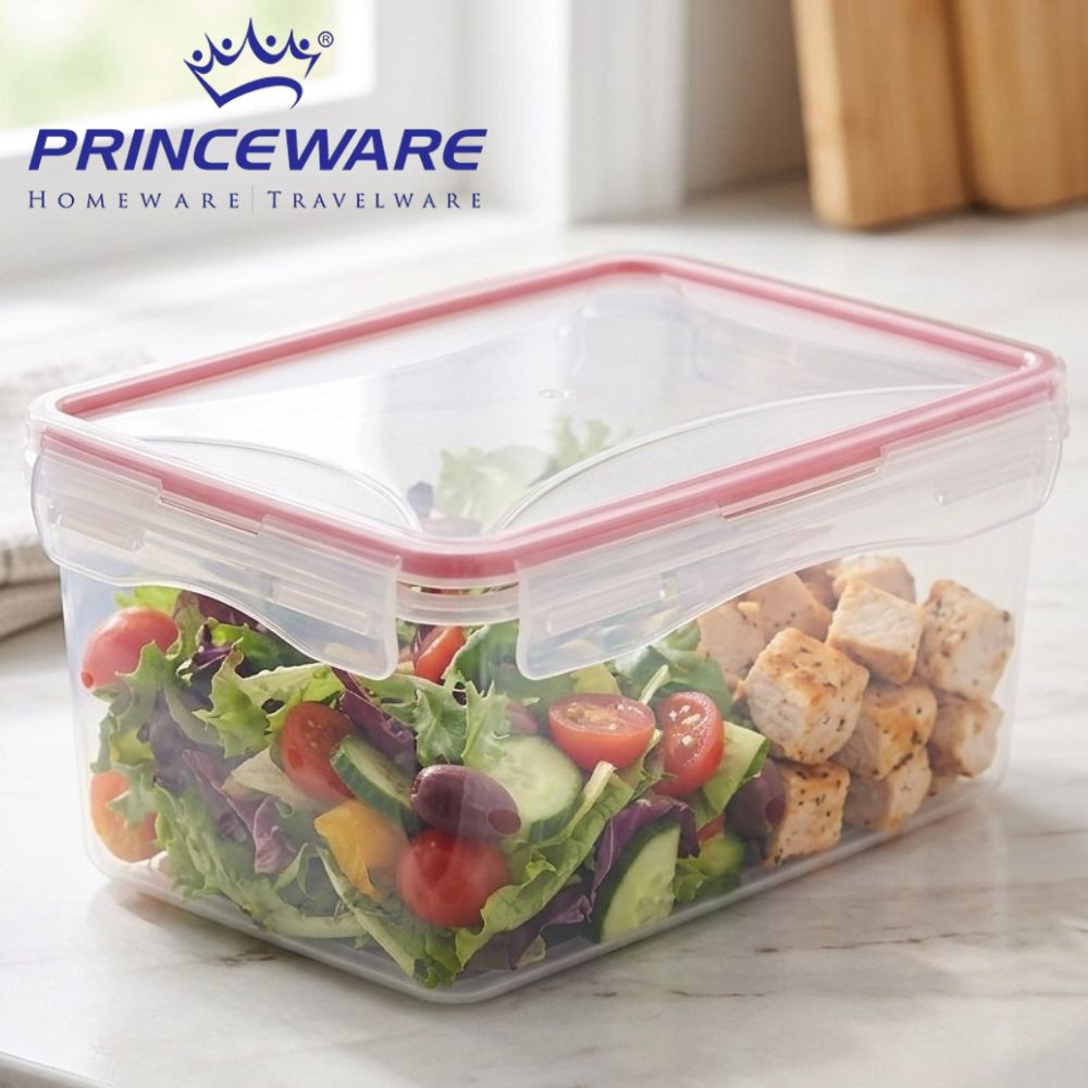 Contenedor De Alimentos Rectangular Princeware Con Tapa Hermética Orange 1810ml