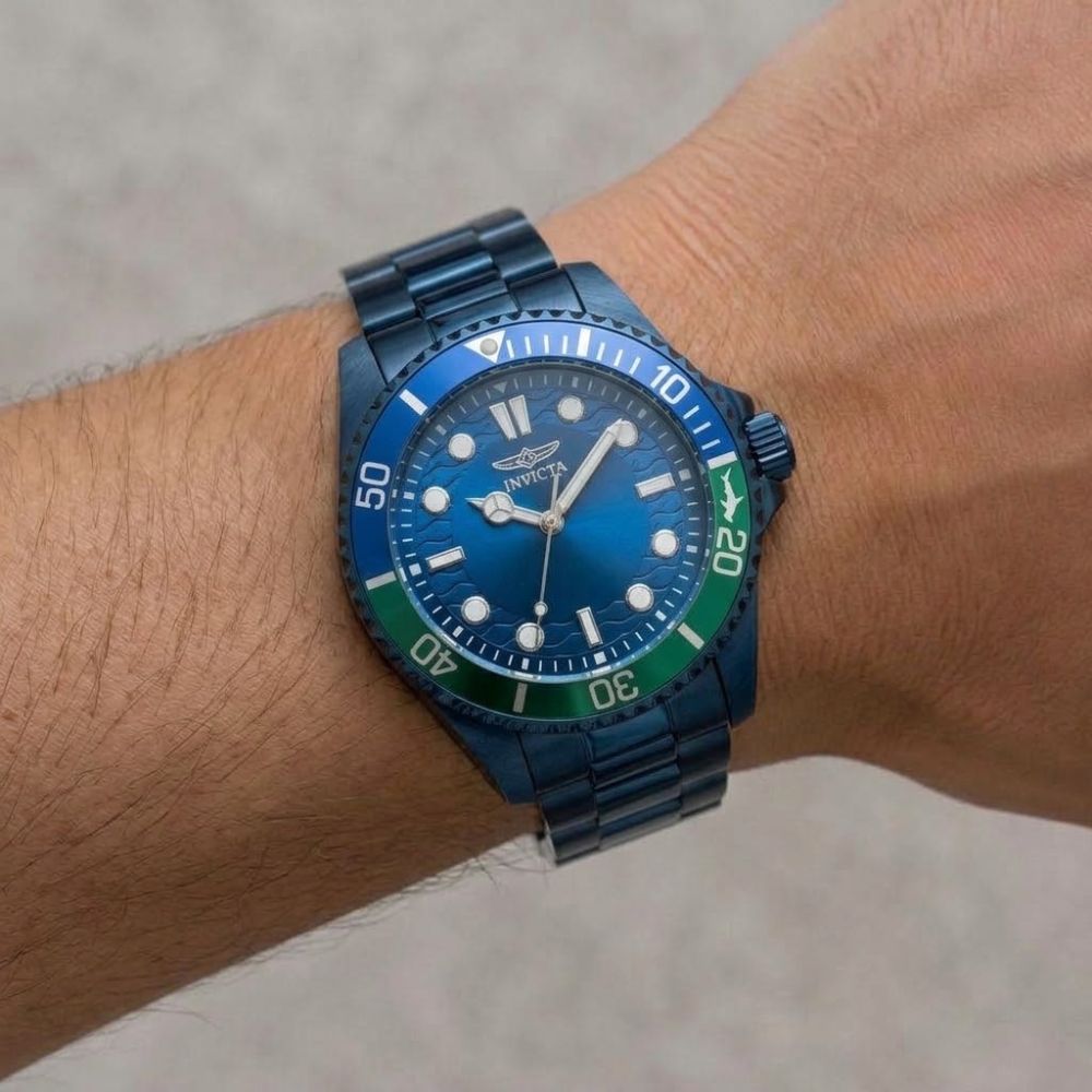 Invicta Pro Diver Kromatyk 50966 Reloj Para Caballeros Esfera Azul Verde 43mm