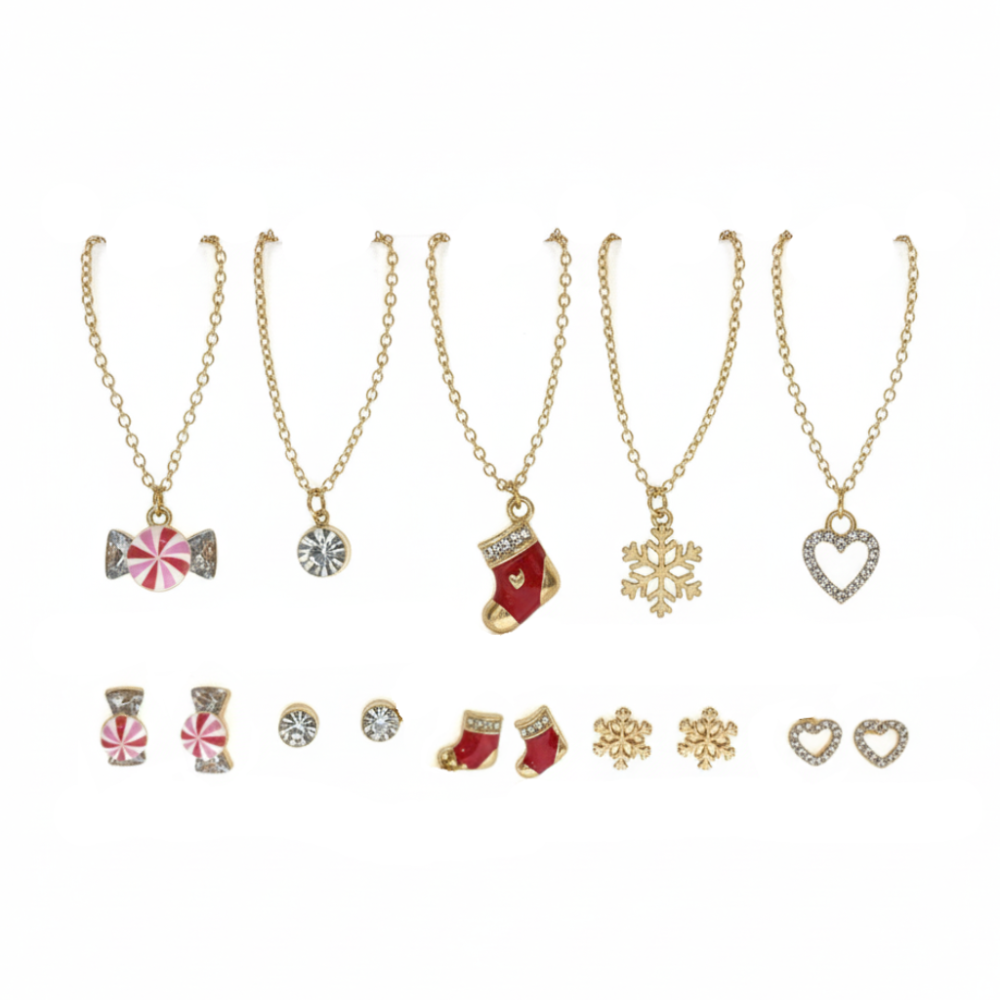 Rampage Set De 5 Collares y 5 Pares de Zarcillos