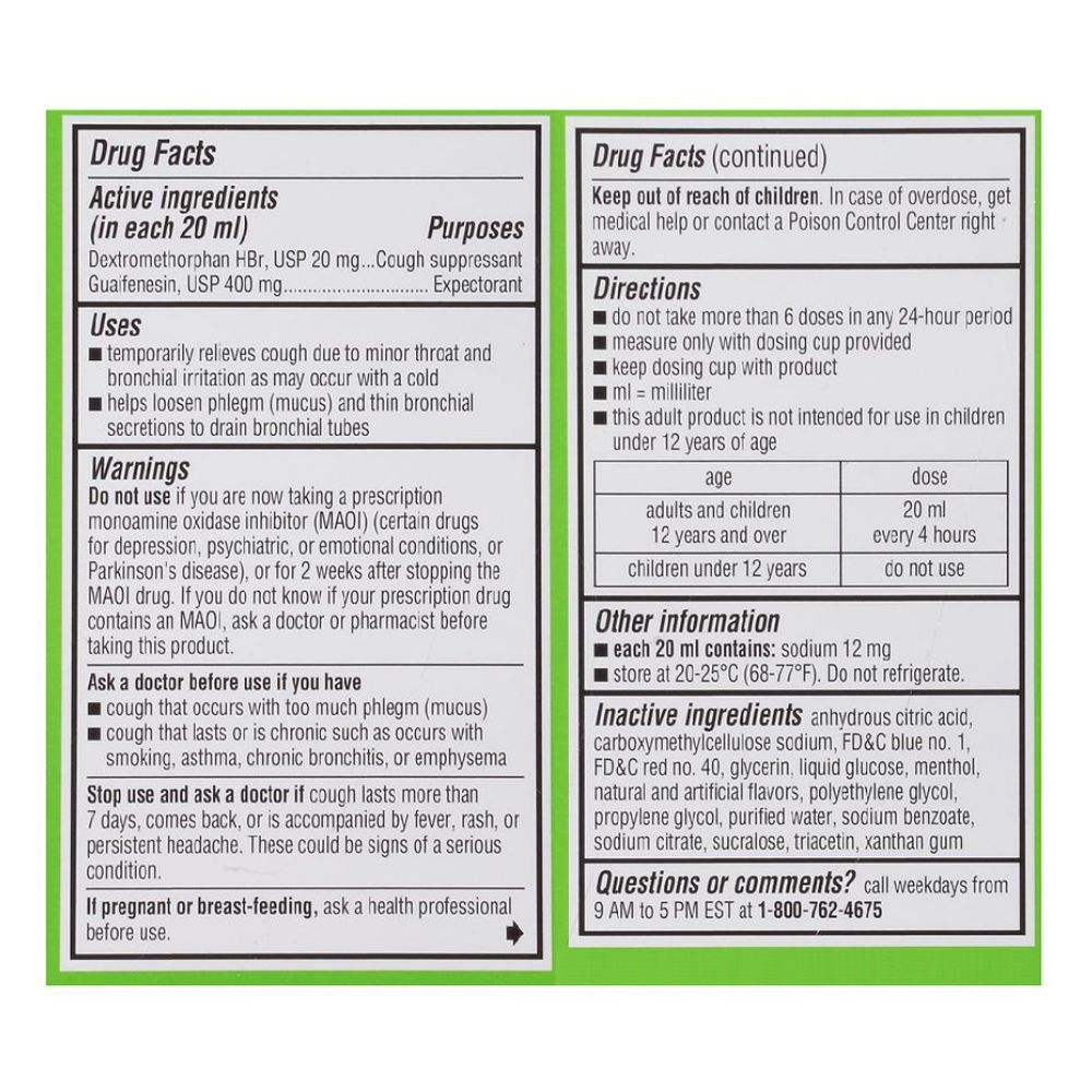 Robitussin Cough Chest Congestion DM Maximum Strength 237ml