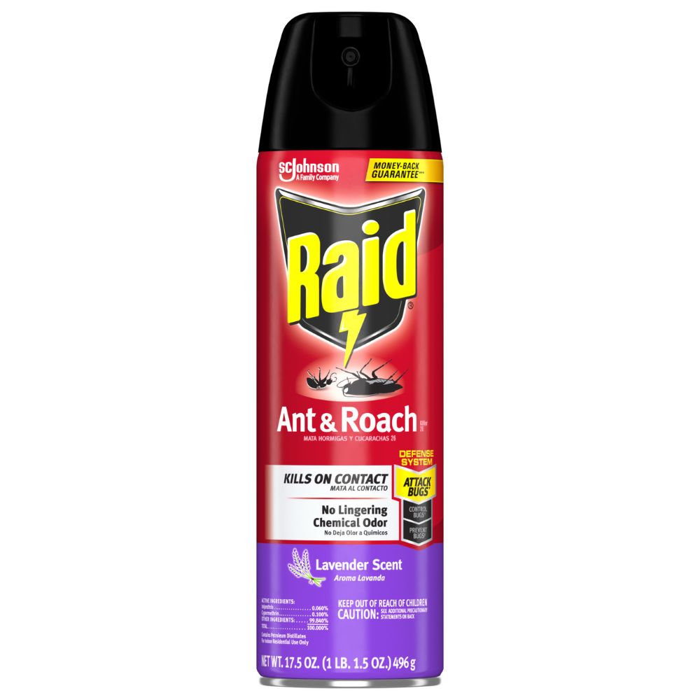 Raid Max Ant & Roach Defense System Lavender Scent 496g Insecticida