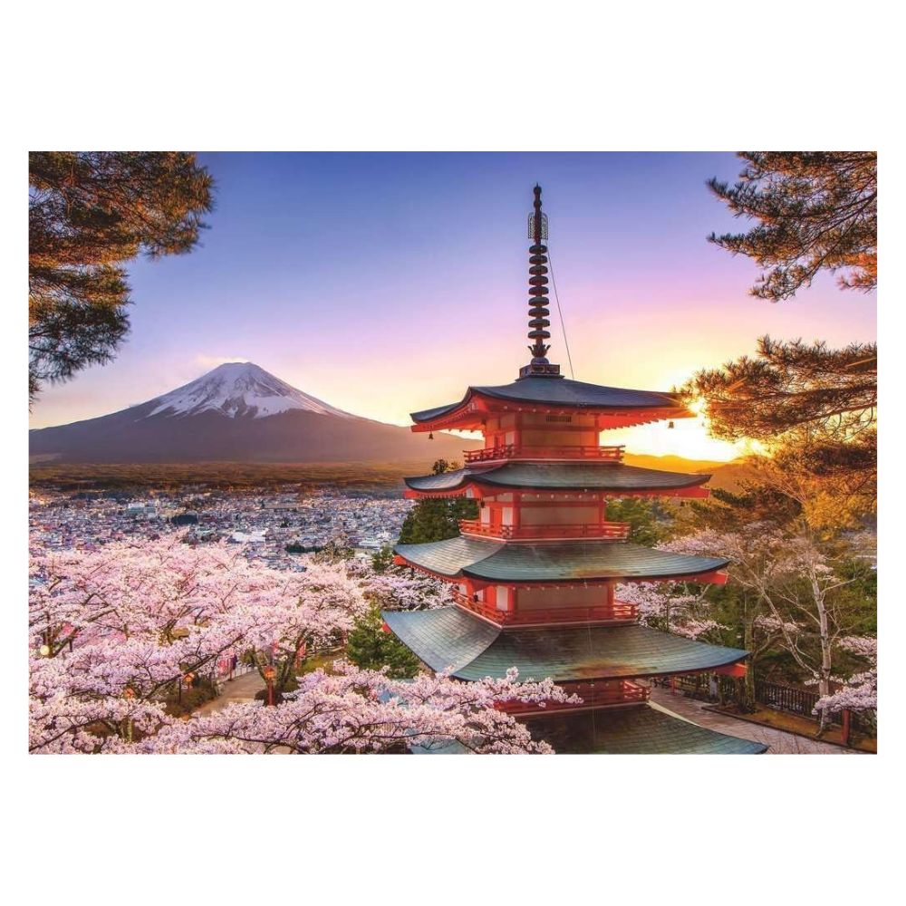 Ravensburger Rompecabezas Mount Fuji Cherry Blossom View 1000 Pzas