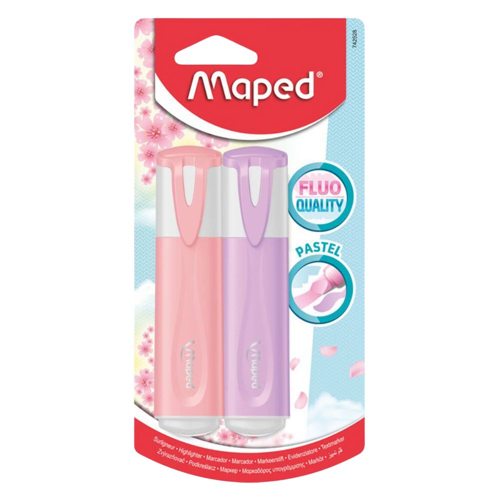 Maped Resaltadores Pastel 2 Colores Rosado y Morado