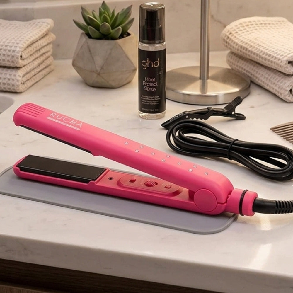 Rucha Plancha Colors para Cabello Rosada