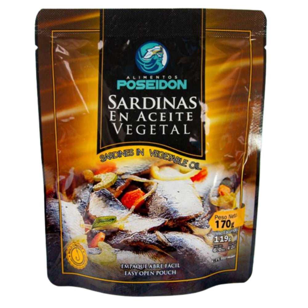Poseidon Sardina en Aceite Vegetal 170gr/119gr