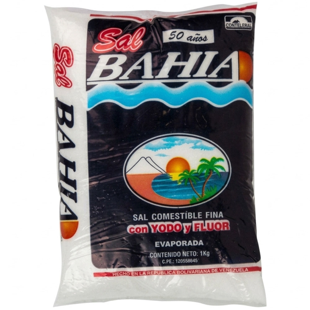 Sal Bahia Fina con Yodo y Fluor Evaporada 1Kg