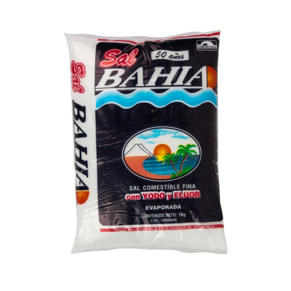 Sal Bahia Fina con Yodo y Fluor Evaporada 1Kg